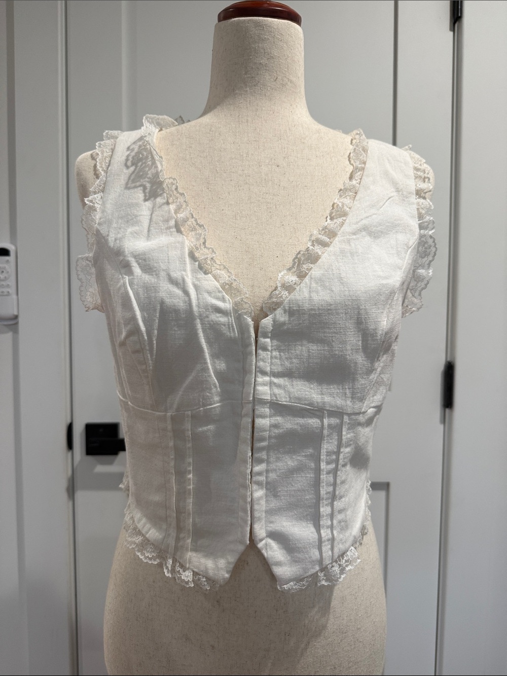 Princess Polly Cream Corset Top